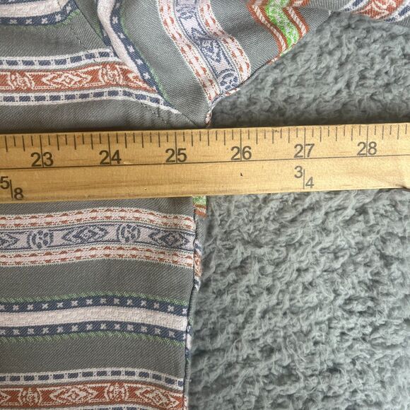 Carbon2Cobalt Shirt Mens XL Gray Green Button Short Sleeve Pocket  Aztec Tribal - Picture 12 of 12